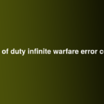 call of duty infinite warfare error code