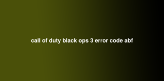 call of duty black ops 3 error code abf