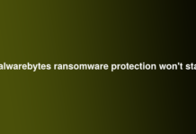 malwarebytes ransomware protection won't start