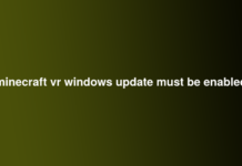 minecraft vr windows update must be enabled