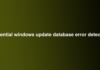 potential windows update database error detected