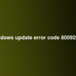 windows update error code 80092004