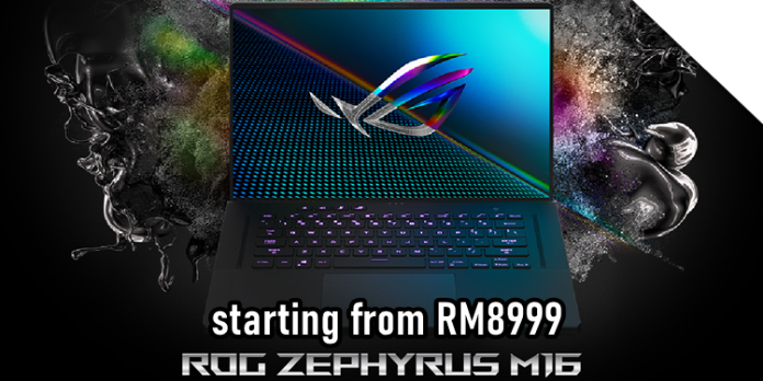 ASUS ROG Zephyrus M16 Malaysia release: up to 11th Gen Intel Core & GeForce RTX 3070 GPU, price starting from RM8999
