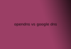 opendns vs google dns