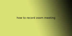 how to record zoom meeting | How to Record Zoom Meeting on iPad