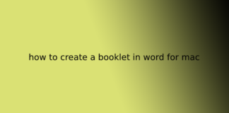 how to create a booklet in word for mac