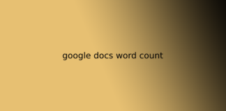 google docs word count