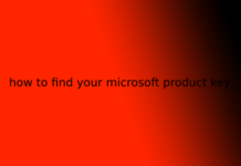 how to find your microsoft product key