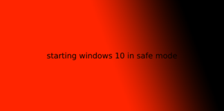 starting windows 10 in safe mode