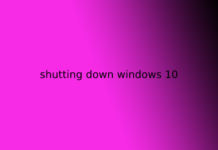 shutting down windows 10
