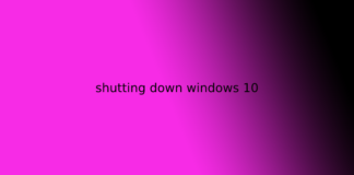 shutting down windows 10