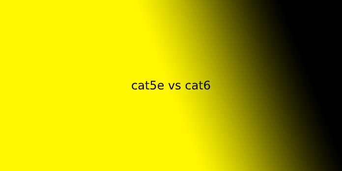 cat5e vs cat6
