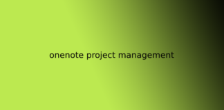 onenote project management