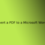 How to Convert a PDF to a Microsoft Word Document