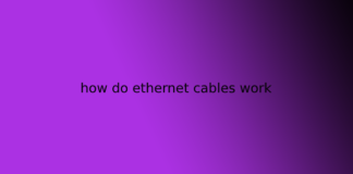 how do ethernet cables work
