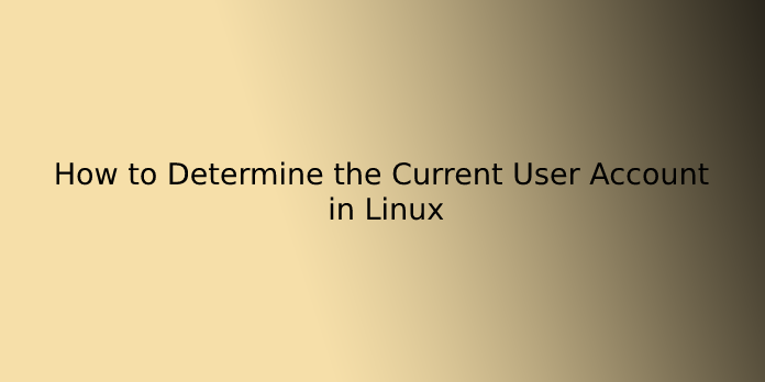 How to Determine the Current User Account in Linux