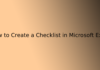How to Create a Checklist in Microsoft Excel