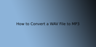 How to Convert a WAV File to MP3