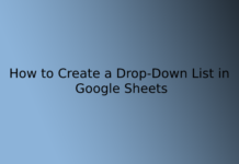 How to Create a Drop-Down List in Google Sheets