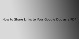 How to Share Links to Your Google Doc as a PDF