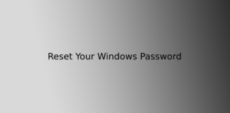 Reset Your Windows Password