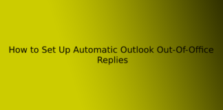 How to Set Up Automatic Outlook Out-Of-Office Replies