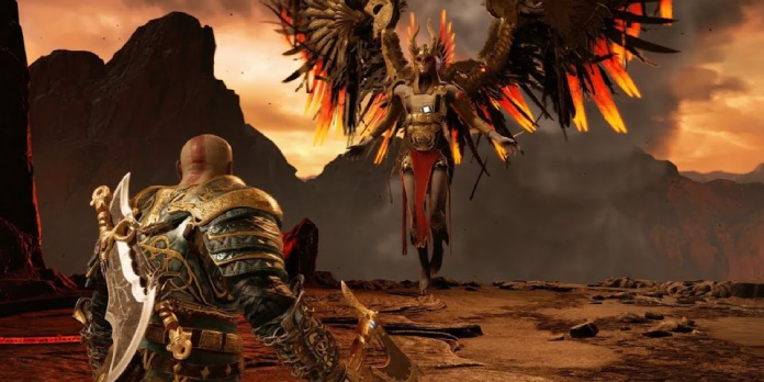 God of War Valkyrie Gondul Defeated One-Handed While Upside-Down