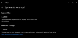 How to Disable “Reserved Storage” on Windows 10
