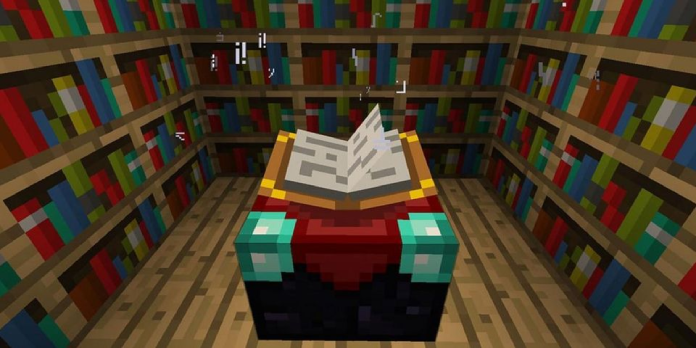 Minecraft Vanishing Bookshelf Illusion, How To Make A Table In Minecraft No Mods