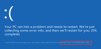 How to Resolve the PAGE_FAULT_IN_NONPAGED_AREA Error in Windows
