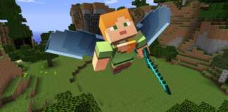 A Minecraft Player Makes a Record-Breaking Jump Using Potion and Elytra