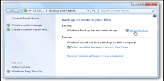 Backup and Restore Files in Windows 7
