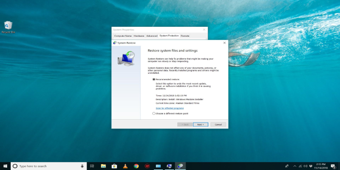 Windows System Restore – Guide for Windows XP, Vista, 7, 8, 10
