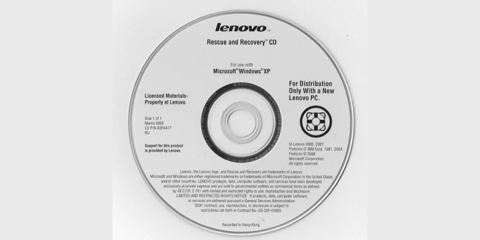 Lenovo Recovery Disk – Guide for Windows XP, Vista, 7, 8, and 10