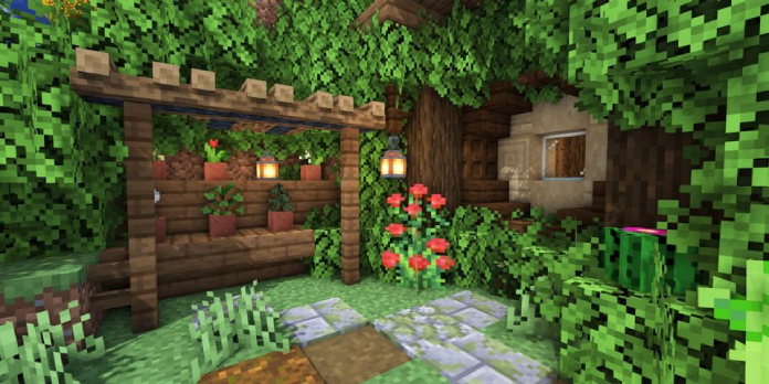 Clever Garden Decor Techniques Demonstrated by a Minecraft Player