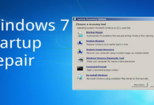 Startup Repair just hangs at startup in Windows 7