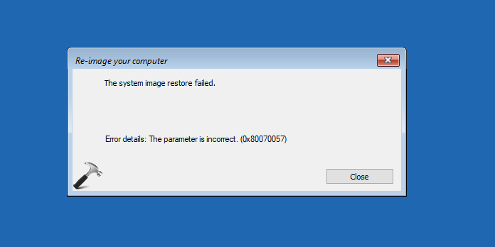 System Restore: The parameter is incorrect – Fix for Windows 7