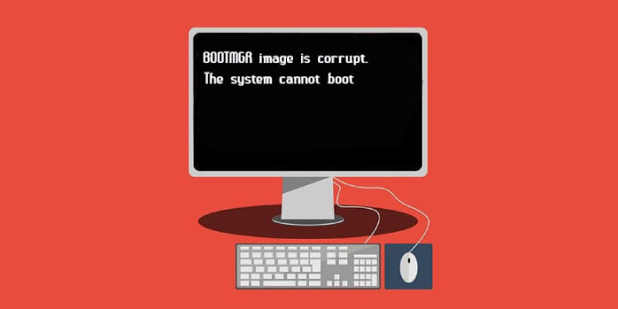 BOOTMGR is corrupt: Press Ctrl+Alt+Del to restart