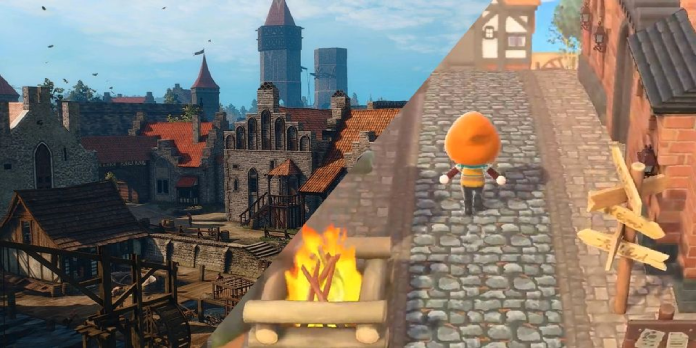 An Animal Crossing player shows off a Witcher 3-inspired town build