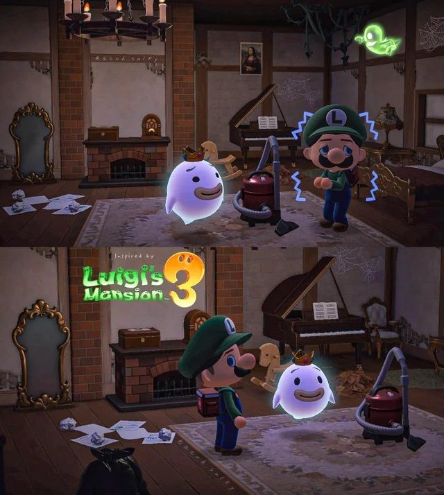 ACNH Player make Luigi's Mansion 3