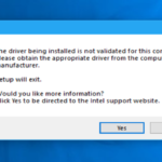 Fix “The driver being installed is not validated for this computer” Intel graphics error