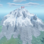 In Survival Mode, a Minecraft team creates a massive custom mountain