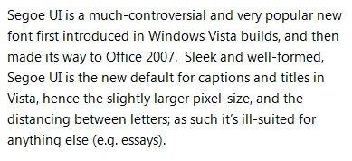 A Comprehensive Look at the New Microsoft (Vista) Fonts