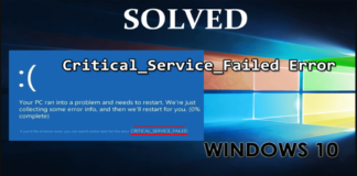 Critical Service Failed Bsod in Windows 10