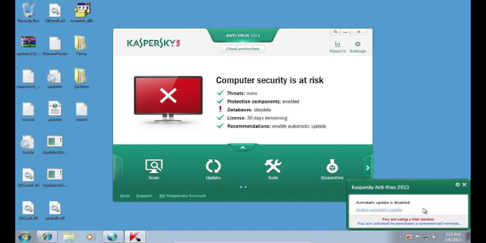 Kaspersky antivirus update error