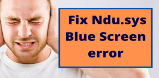 How to: Fix Ndu.sys Bsod Error in Windows 10
