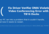 Driver Verifier Dma Violation Error in Windows 10