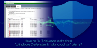 How to: Fix Malware Detected Windows Defender Is Taking Action