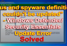 How to: Fix Windows Defender Protection Definition Update Failed