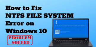 NTFS_File_System Error on Windows 10 Complete Fix